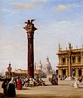 Pritchett Paintings - The Piazetta, St. Mark's, Venice by Edward Pritchett
